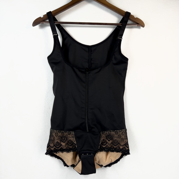 Women's Full Bodysuit Shapewear Fairy Laced Bottoms Sheer Corset Size Large - Picture 2 of 5